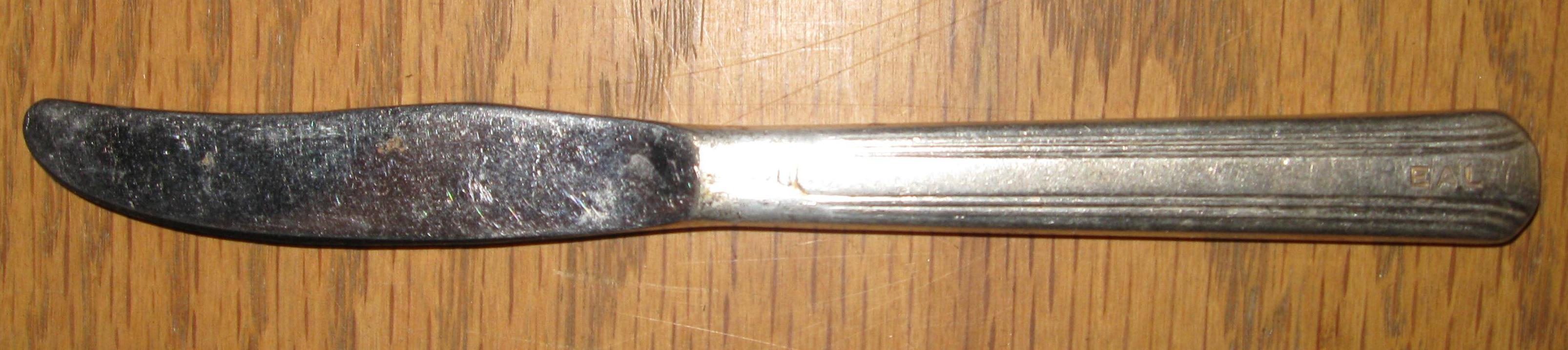 Eastern Airlines silver plate stainless knife